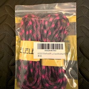 Delele 2 pair round wave-shape non-slip hiking laces.